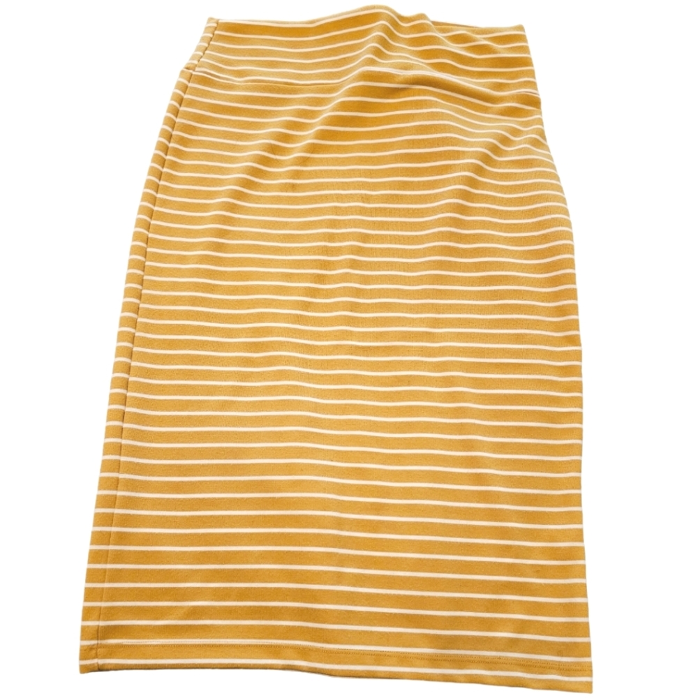Striped bodycon midi skirt